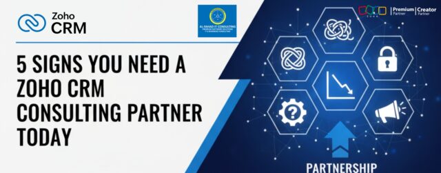 Blog topic on the left side, and icons on the right showing declining of growth