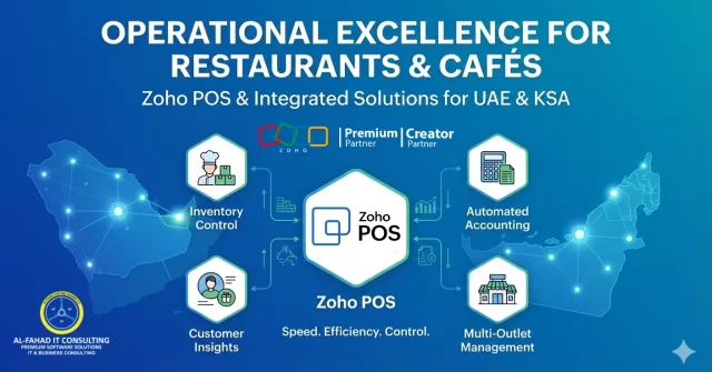 Zoho POS for cafes showing integration with multiple operations