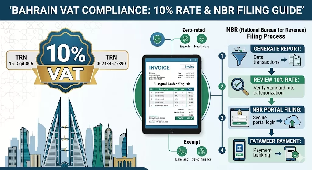 Zoho Books VAT Bahrain infographics