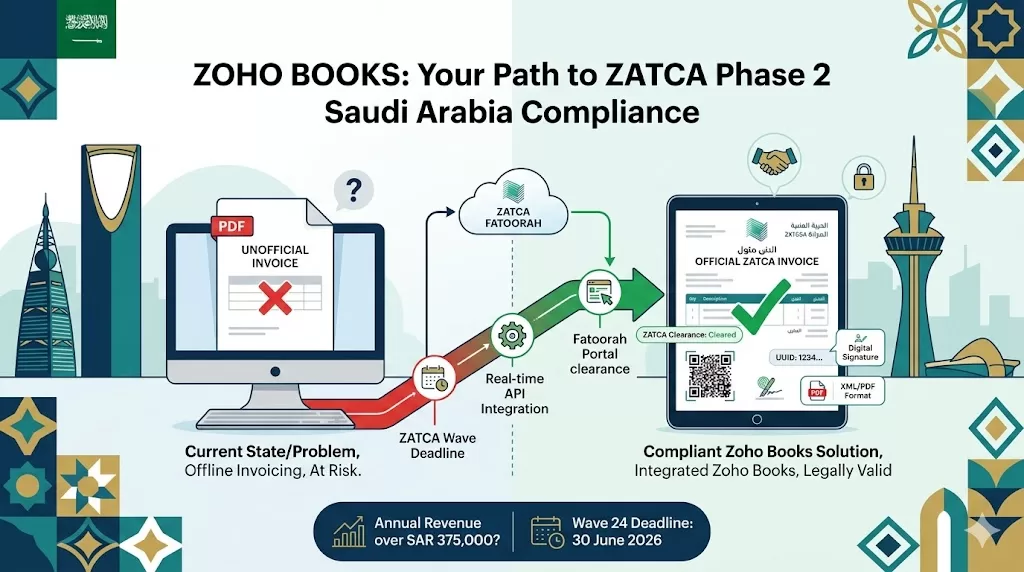 zoho books zatca phase in GCC business