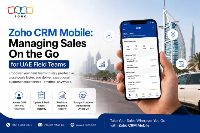 Zoho CRM UAE mobile app field sales geolocation offline access