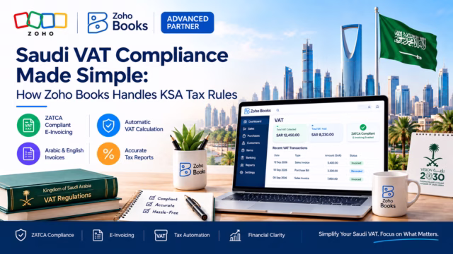 Saudi VAT compliance software Zoho Books ZATCA e-invoicing