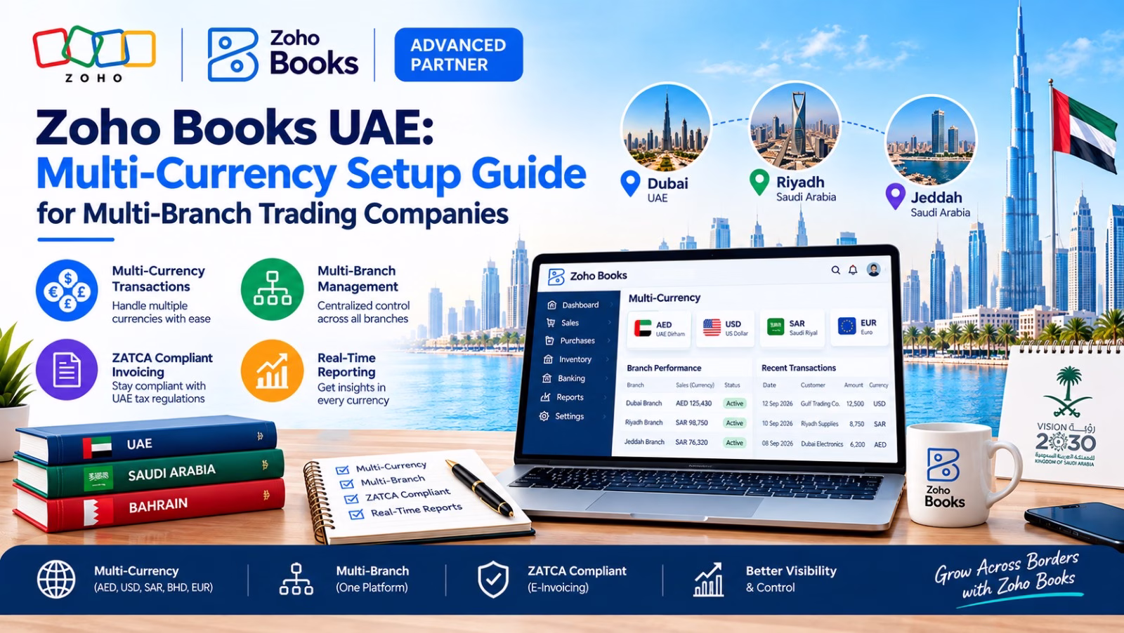 Zoho Books UAE multi-currency setup for trading companies